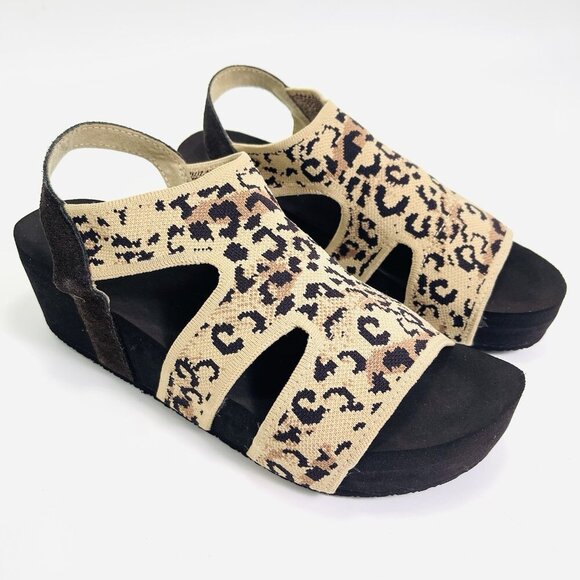 Yellow Box Sekia Platform Sandals Beige Cheetah Print Women’s Size 9 - Picture 1 of 9
